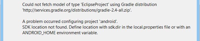 Eclipse Gradle Android Sdk Problems Importing Cloned Project Stack - Premium Colorful Photo Gallery - Ultra HD
