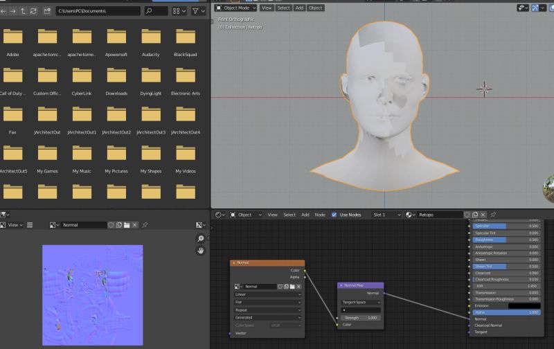 Retopology Baking High Poly To Low Poly Problem Blender Stack Exchange - Download High Quality Gradient Picture | HD