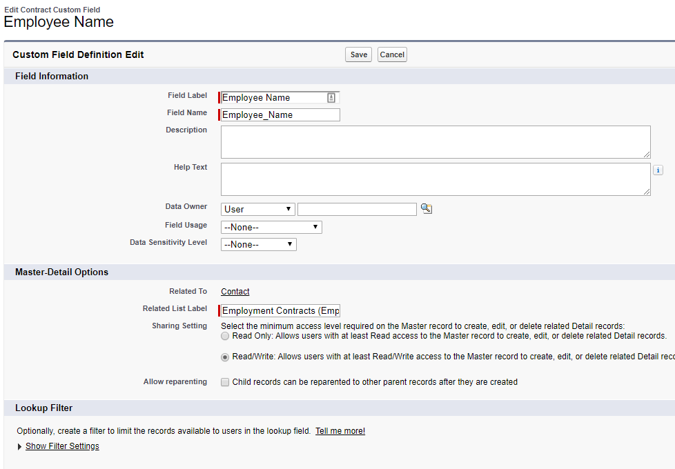 Maximum Depth Of Master Detail Relationship Exceeded Can T Change From Look Up To Master Detail Salesforce Stack Exchange 