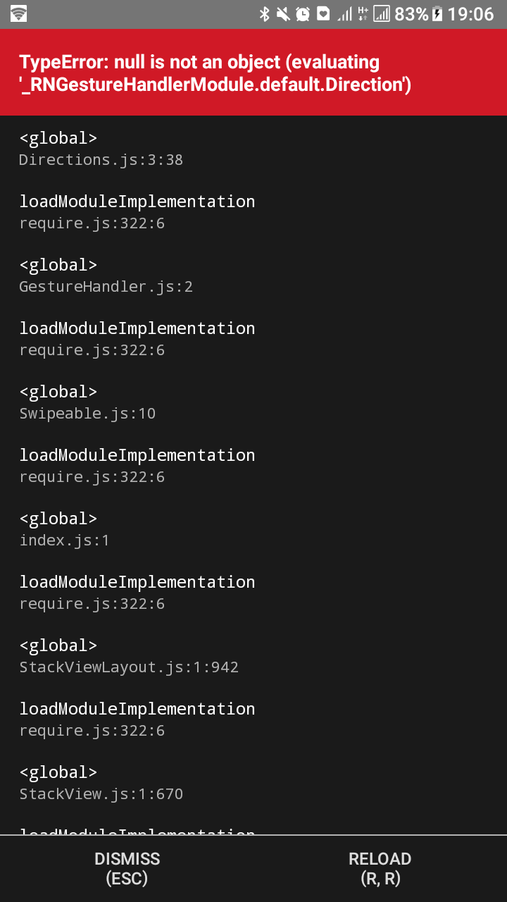 Null Is Not An Object React Native Rngesturehandlermodule Design Corral