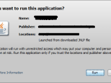 Security Java Web Start Shows Launched From Downloaded Jnlp File