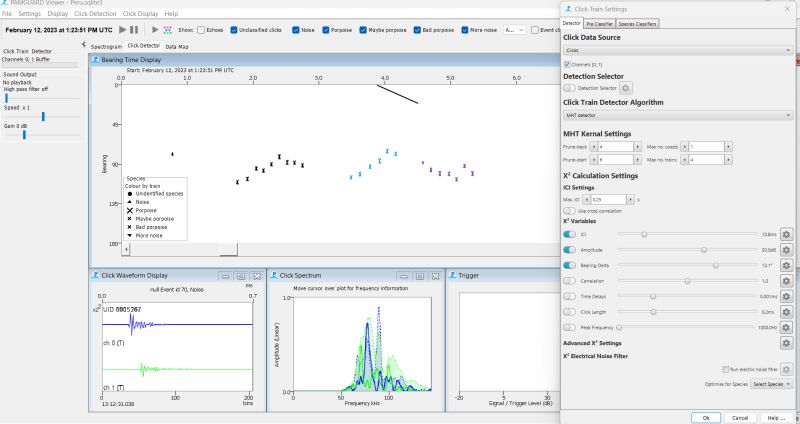 Analysis Click Train Classification Pamguard Bioacoustics Stack - Light Texture Collection - Mobile Quality