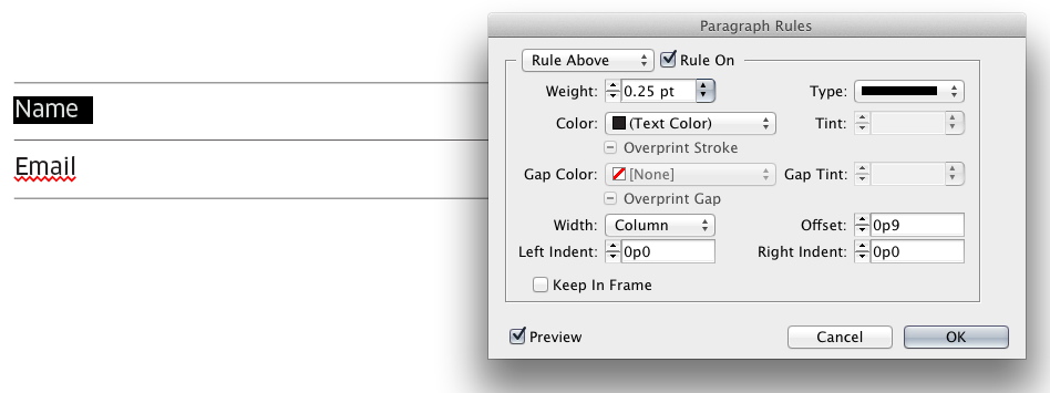 Allow users to add their digital signature to your basic form in adobe indesign. Indesign How To Create Lines For Form Design Graphic Design Stack Exchange