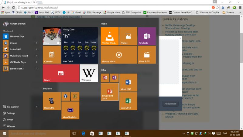 Windows 10 All Icons Missing Super User - Nature Arts - Amazing 8K Collection