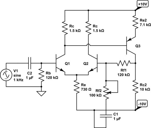 Distortion Another Failed Differential Amplifier Electrical - Download Amazing Gradient Image | Full HD