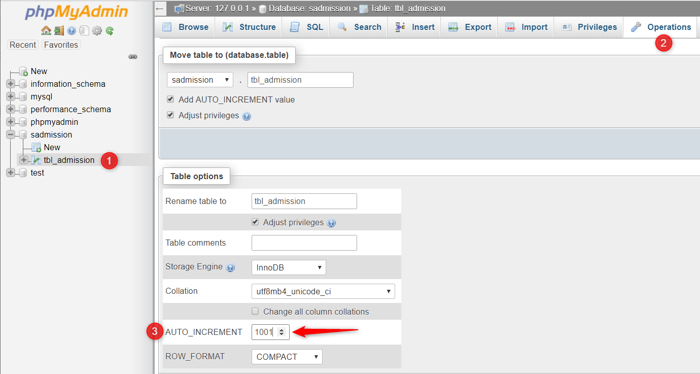 Reset Nilai Auto Increment Mysql Tamah Mysql Eplusgo Contoh Latihan Sebagai contoh latihan untuk membuat sequence di MySQL Cobalah Anda ikuti langkah-langkah di bawah ini.