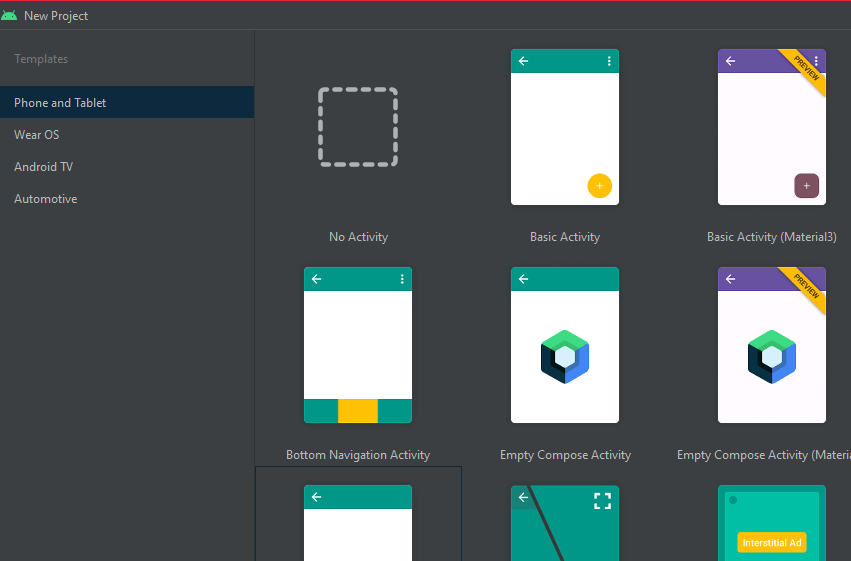 Screenshot from Android Studio Dolphin
