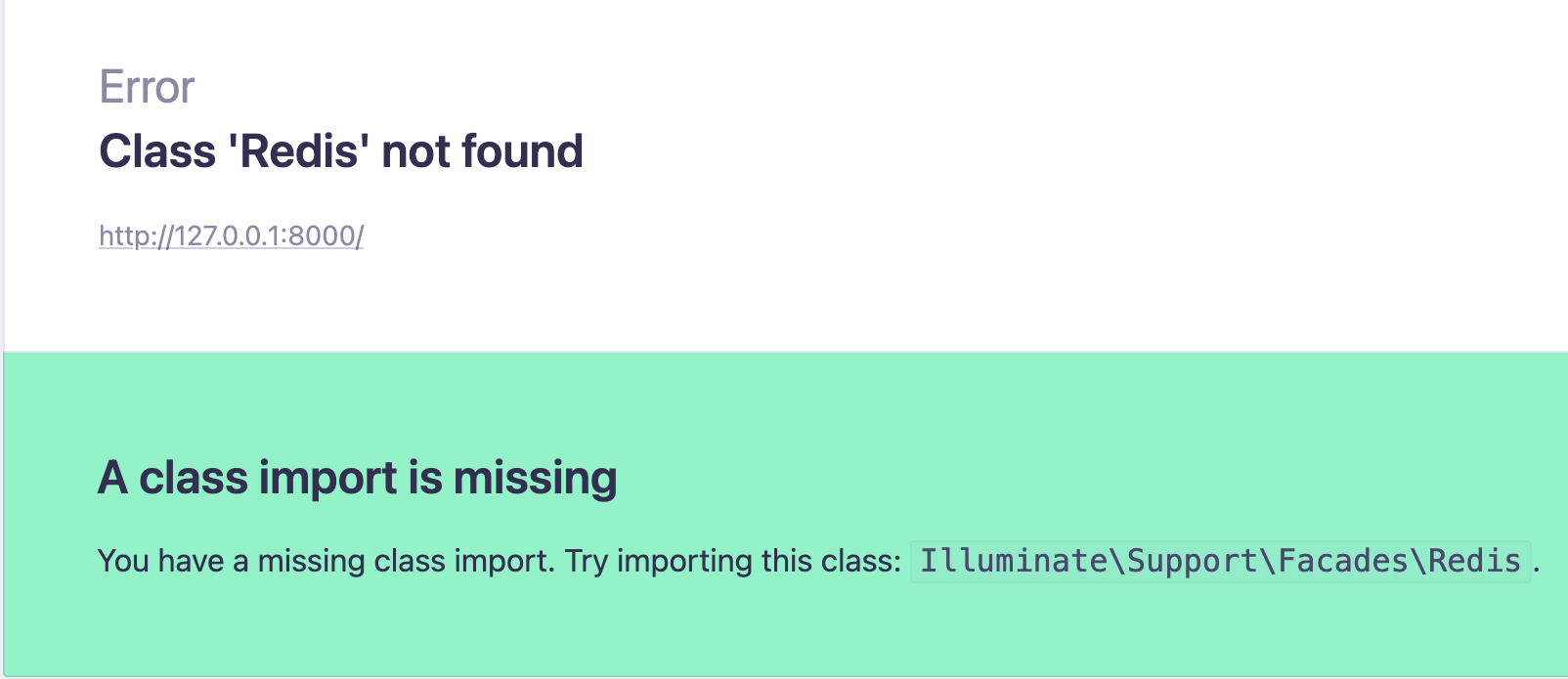 Class Redis Not Found After Install Predis In Laravel Laravel Questions