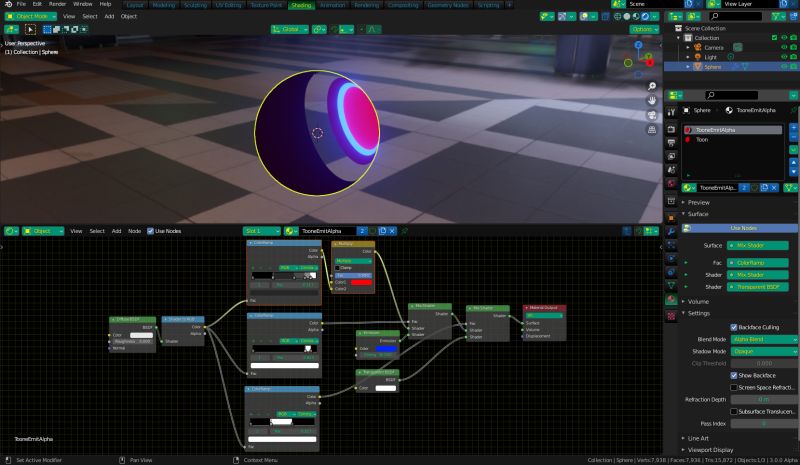 Toon Shader With Transparency End Emission Blender Stack Exchange - Premium Abstract Design Gallery - Retina