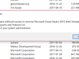 Uninstall Visual Studio 2015 Shell Isolated Stack Overflow