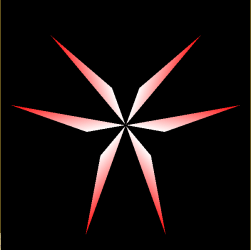 star opengl pointed drawing point nine vertices generate below code using stack