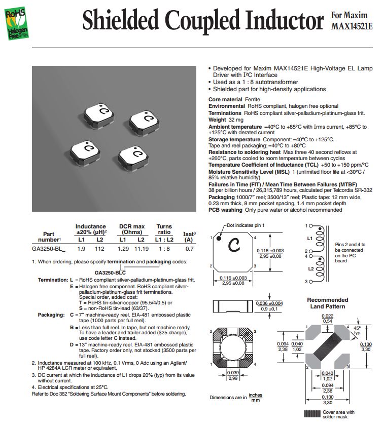 18403122k Datasheet Inductors Equivalent Frontier Electronics - Best Gradient Images in 4K