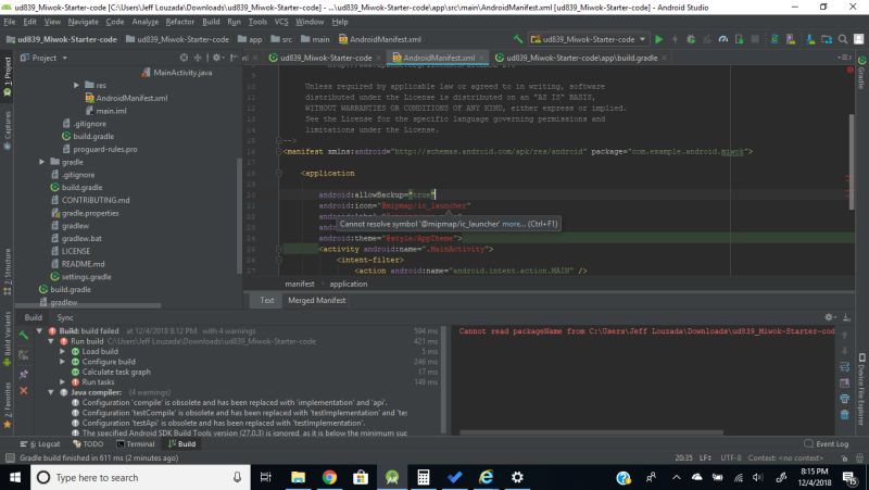 Android Cannot Read Packagename From Androidmanifest Xml Stack Overflow - City Photo Collection - High Resolution Quality