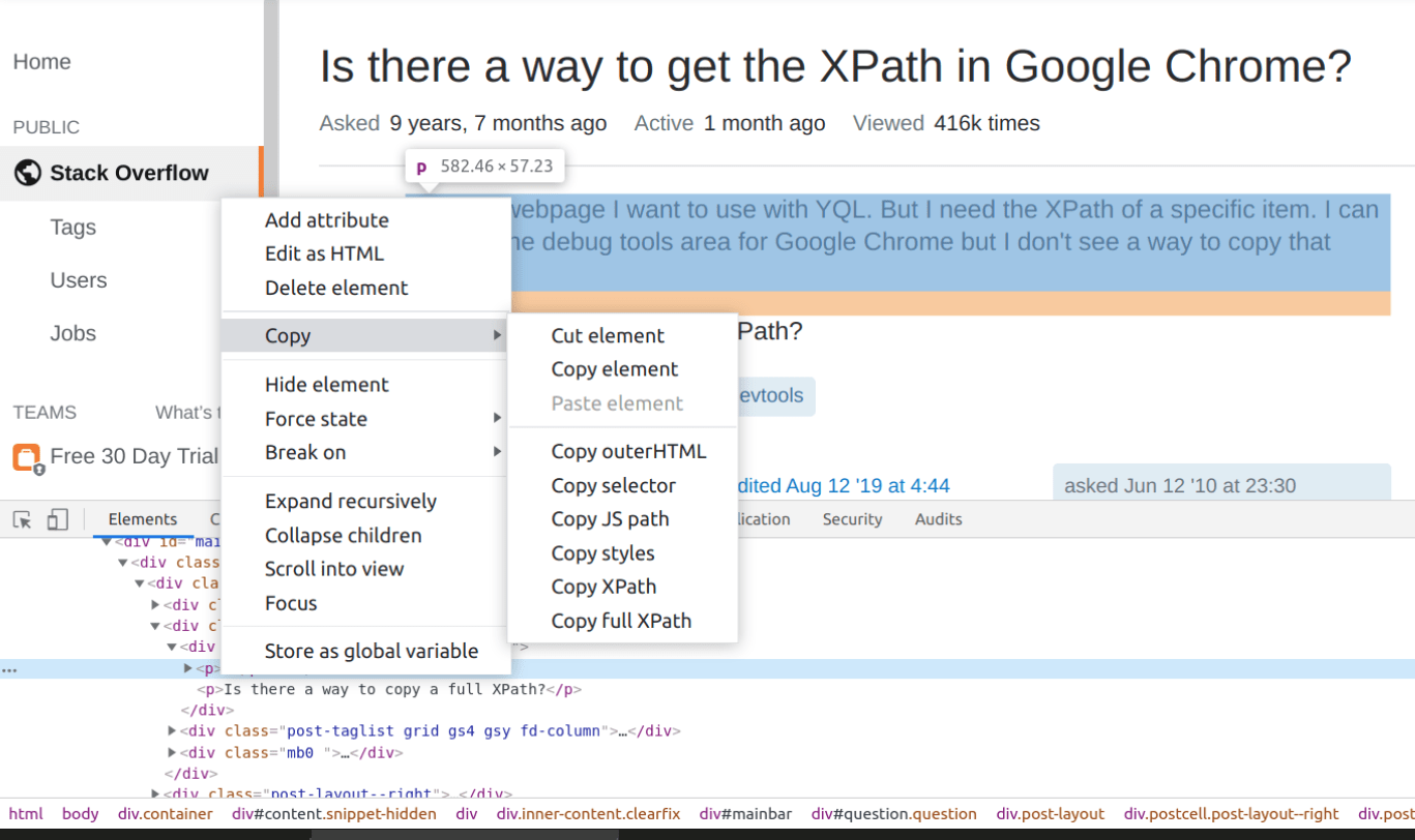 To extract web element, one must know what is its xpath. Is There A Way To Get The Xpath In Google Chrome Stack Overflow