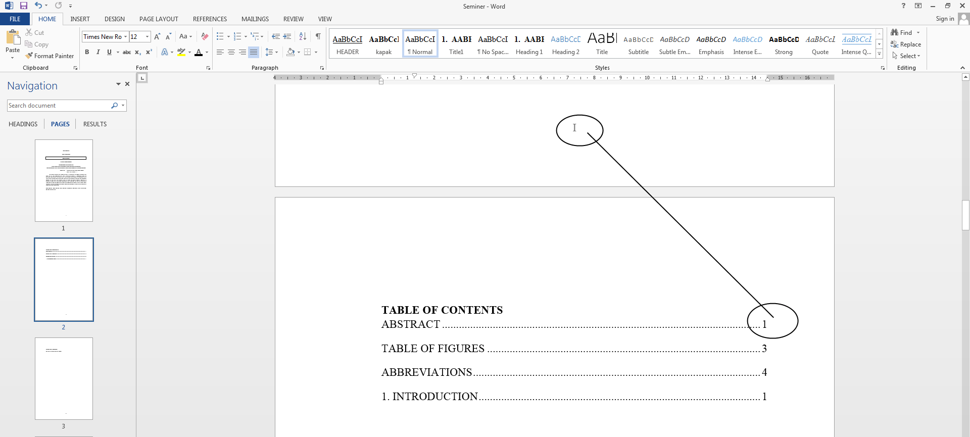 Roman Numeral Chart Template