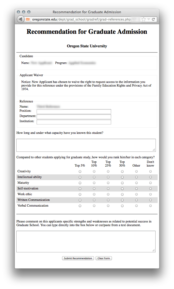 Do Online Recommendation Systems Ask Specific Questions About The Phd Candidate Academia Stack Exchange