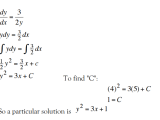 Calculus Particular Solution To Differential Equation Mathematics