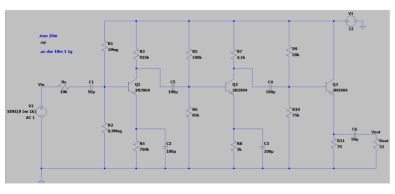 Transistors Three Stage Bjt Amplifier Electrical Engineering Stack - Geometric Illustrations - Premium Desktop Collection