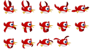 sprite animation sheet frames flying html5 canvas multiple different sprites bird frame birds using anime characters way flapping player keera