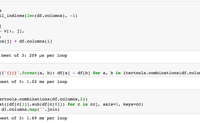 Python Compare All Couples Of Numeric Columns Of A Dataframe Stack 
