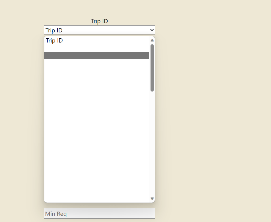 Blank Drop Down