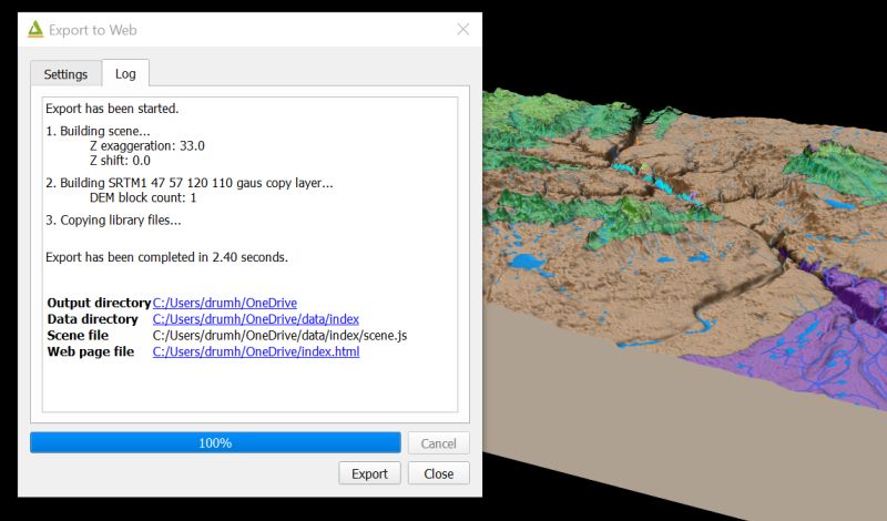 Qgis2threejs Exporter Not Showing Any Visualization Issue 334 - Ultra HD Dark Background - 4K