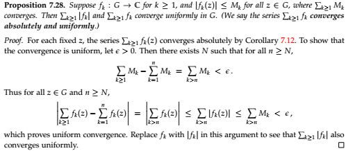 Weiestrass M Test Complex Analysis Mathematics Stack Exchange - Premium Light Picture Gallery - HD