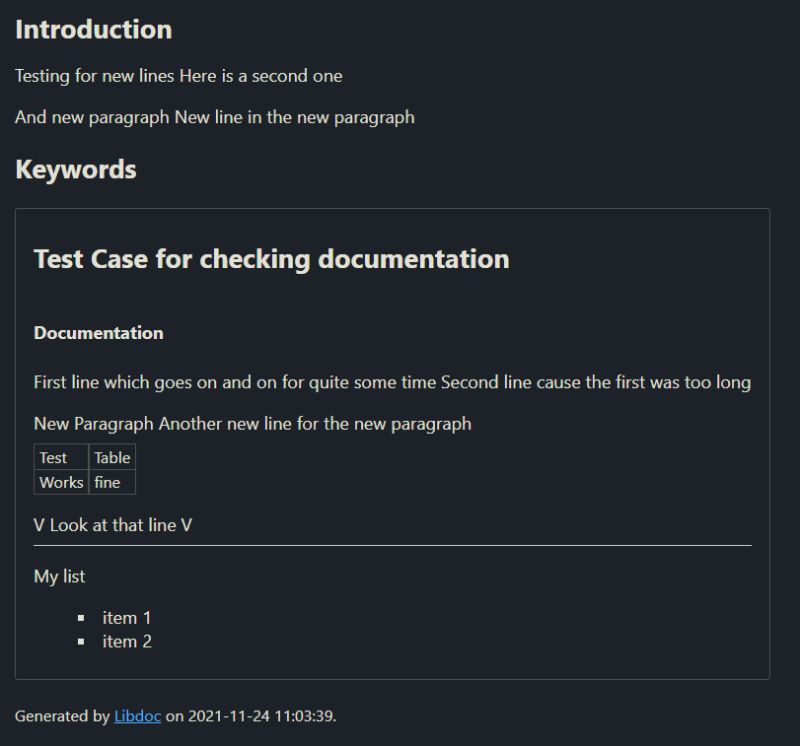 Support Line Breaks For Libdoc Generated Html Documentation Issue - City Designs - Perfect 4K Collection