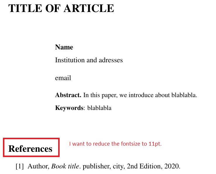 Fontsize How To Decrease The Font Size Of References Tex Latex - Ultra HD Vintage Textures for Desktop