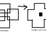 Geometry Algorithm For Finding A Solid Polygon From Intersecting