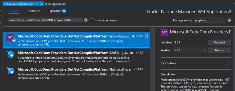 Package Microsoft Codedom Providers Dotnetcompilerplatform 2 0 1 Is - Best Mountain Designs in Desktop