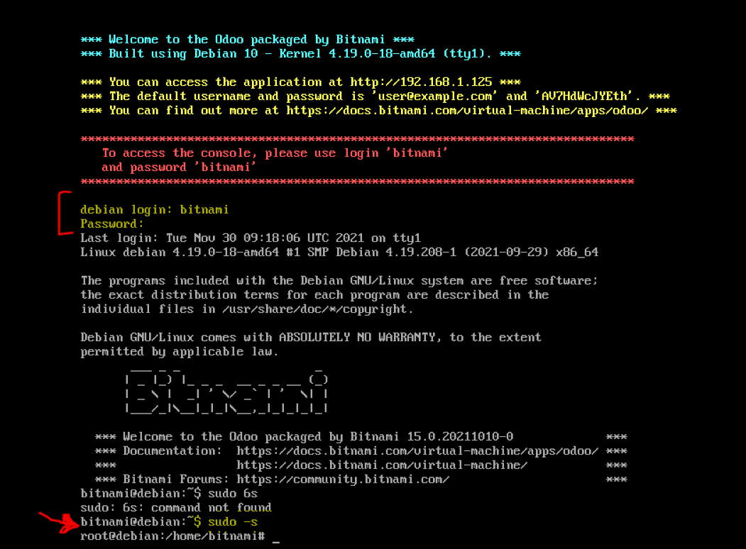 use the following command after you login : sudo -s