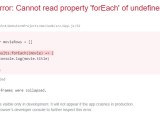 Javascript Typeerror Cannot Read Property Foreach Of Undefined