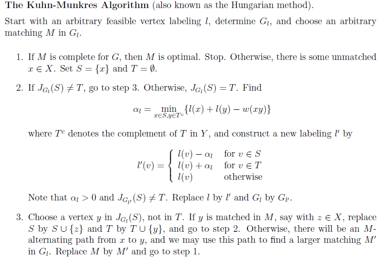 Kuhn-Munkres Algorithm