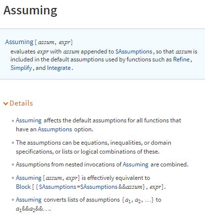 Functions Why Does The Assuming Not Work As Expected Mathematica - Desktop Nature Arts for Desktop