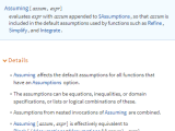 Functions Why Does The Assuming Not Work As Expected Mathematica