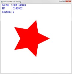 opengl pointed drawing star whenever problem