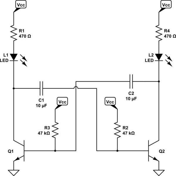 Transistors Leds Blinking Circuit Problem Electrical Engineering Stack Exchange - Stunning Mobile Sunset Wallpapers | Free Download