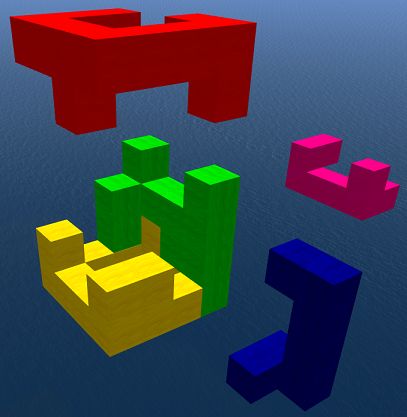 Three Dimensional Unknown 5 Pieces Cube Puzzle Help Recognize - Colorful Pictures - Beautiful 8K Collection