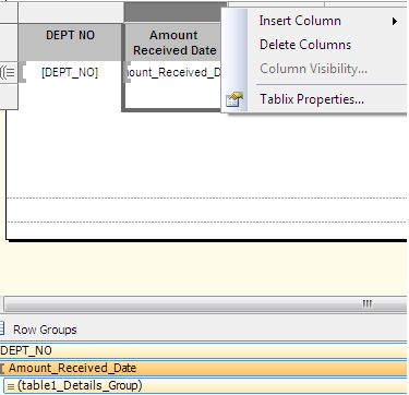 Reporting Services Ssrs Setting Column Visibility On Rowgroup Stack - Amazing Space Design - High Resolution