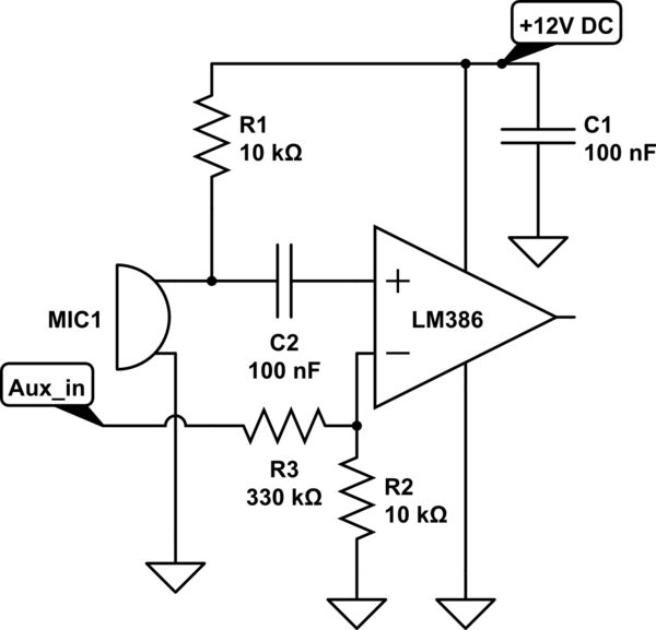 Amplifier Lm386 Speaker Distorts Electrical Engineering Stack Exchange - HD Geometric Designs for Desktop