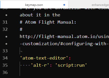 Change Keyboard Shortcut To Run Script In Atom Ide Stack Overflow