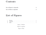 Table Of Contents How To Have Separate List Of Appendix Figures