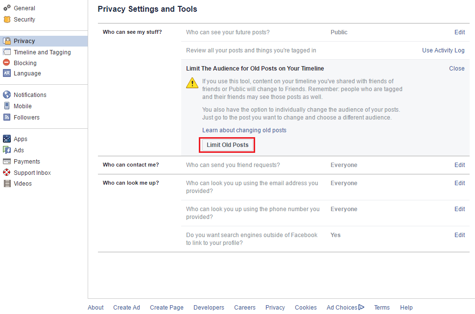 How Can I Reset All Public Posts To Be Friends Only Web Applications Stack Exchange