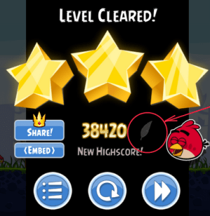 angry birds score screen quill counts significance feather android