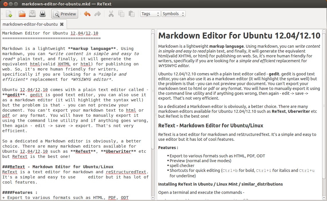 Software Recommendation Is There Any Text Editor Which Supports Markdown Ask Ubuntu S Formatting Style