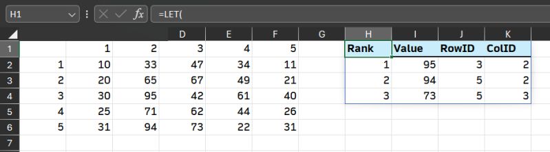 Sorting Find The Corresponding Row Id And Column Id Of Top 3 Values - Premium Mountain Design Gallery - 8K