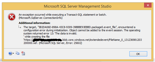 There could be thousands of win32 error codes in windows. Extended Event File Storing In Azure Blob Stack Overflow