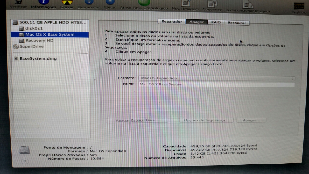 My Whole Hd Is Mac Os X Base System Ask Different