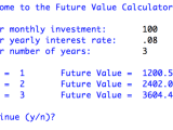 While Loop Future Value Of Monthly Investments Calculator Python